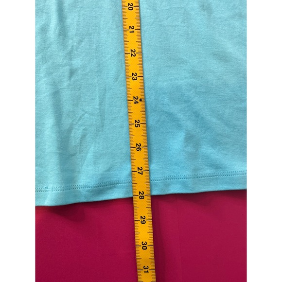 Appleseed's Womens Turquoise Blue 3/4 Sleeve Collared Polo Shirt Sz 2X Coastal - Picture 9 of 9